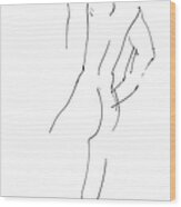 Iphone-case-nude-male2 Wood Print