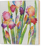 Iris Elegance Wood Print