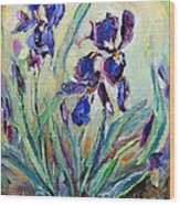 Iris Plein Air Wood Print