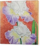 Irises Wood Print