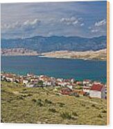 Island Of Pag Bay Seascapes Wood Print