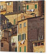 Italian Buildings Wood Print