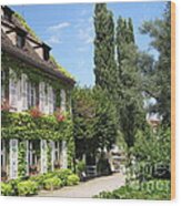 Ivy Covered House In Strasbourg France Wood Print