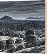 Jackson Butte From Ridge And Ny Ranch Roads Wood Print