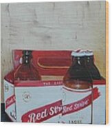 Jamaica Red Stripe Beer Wood Print