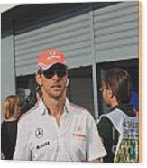 Jenson Button Wood Print