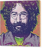 Jerry Garcia Pop Art Wood Print