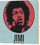 Jimi Poster 2 Wood Print