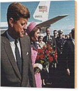 John F. Kennedy In Dallas Wood Print
