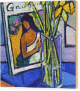 Jonquils And Gauguin Wood Print