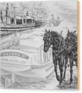 Journeys On The Canal - Canal Boat Print Wood Print