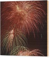 July 4th Fireworks Wood Print