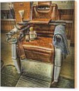 Just A Little Off The Top Ii - Barber Shop Wood Print