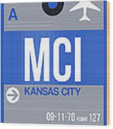 Kansas City Airport Poster 2 Wood Print