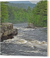 Katahdin And Penobscot River Wood Print