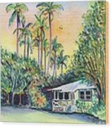 Kauai West Side Cottage Wood Print