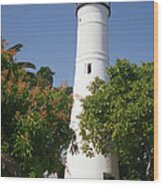 Key West Lighthouse Wood Print
