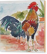 Key West Rooster Wood Print