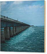 Key West Seven Mile Bridge Wood Print