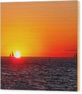 Key West Sunset Wood Print