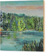 Kittatiny Pond Wood Print