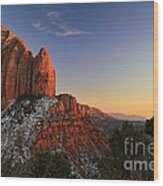 Kolob Sunset Wood Print