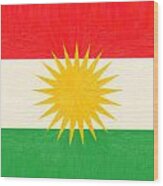 Kurdish Flag Wood Print