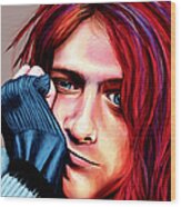 Kurt Cobain Wood Print