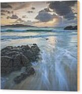 La Fragata Beach Galicia Spain Wood Print