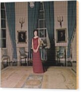 Lady Bird Johnson In The White House Wood Print