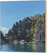 Lagoon, Coron, Palawan, Phillippines Wood Print