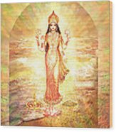 Lakshmis Birth From The Milk Ocean Wood Print