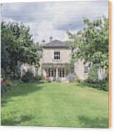 Large Front Yard Or Garden Of House Wood Print