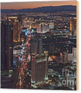 Las Vegas From The Stratosphere Wood Print