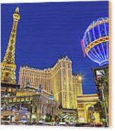 Las Vegas, Paris Las Vegas And The Wood Print