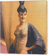 Las Vegas Showgirl  1960s Wood Print