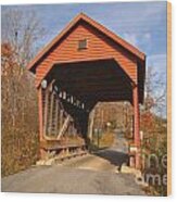 Laurel Creek Covered Bridge - West Virginia Wood Print