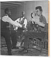 Leadbelly, White, Pete Seeger Wood Print