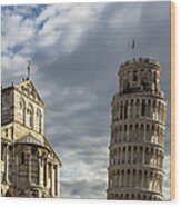 Leaning Tower And Duomo Di Pisa Wood Print