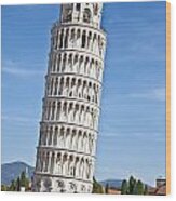 Leaning Tower Of Pisa Wood Print