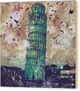 Leaning Tower Of Pisa 1 Wood Print