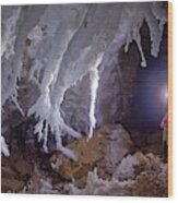 Lechuguilla Cave Crystal Chamber Wood Print