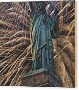 Liberty Fireworks Wood Print