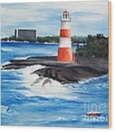 Lighthouse Ii Nassau Bahamas Wood Print
