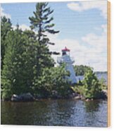 Lighthouse Island Wood Print
