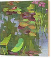 Lily Pond Wood Print