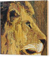 Lion Wood Print