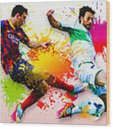 Lionel Messi Of Fc Barcelona Wood Print