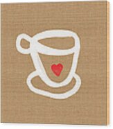 Little Cup Of Love Wood Print