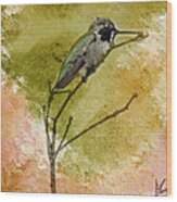 Little Hummingbird Wood Print